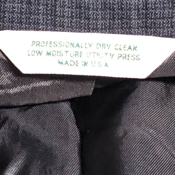 Evan-Picone Mens Suit Blazeer Jacket 42R Wool Gray Houndstooth Single-Breasted - Picture 4 of 15